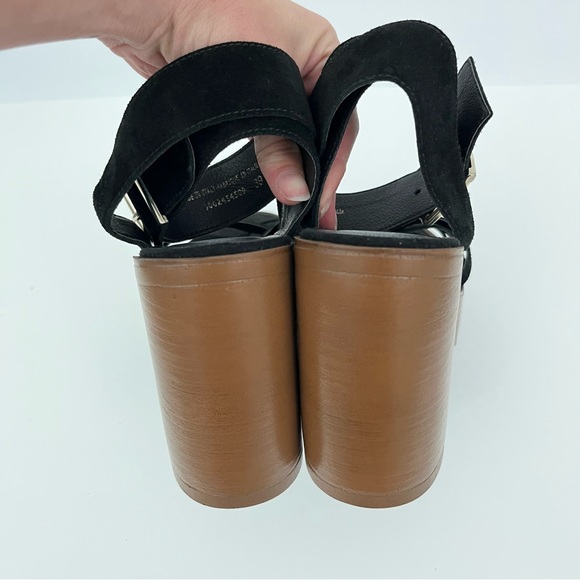 Free People Laney Suede Platform Block Heel Sandals - Picture 7 of 11